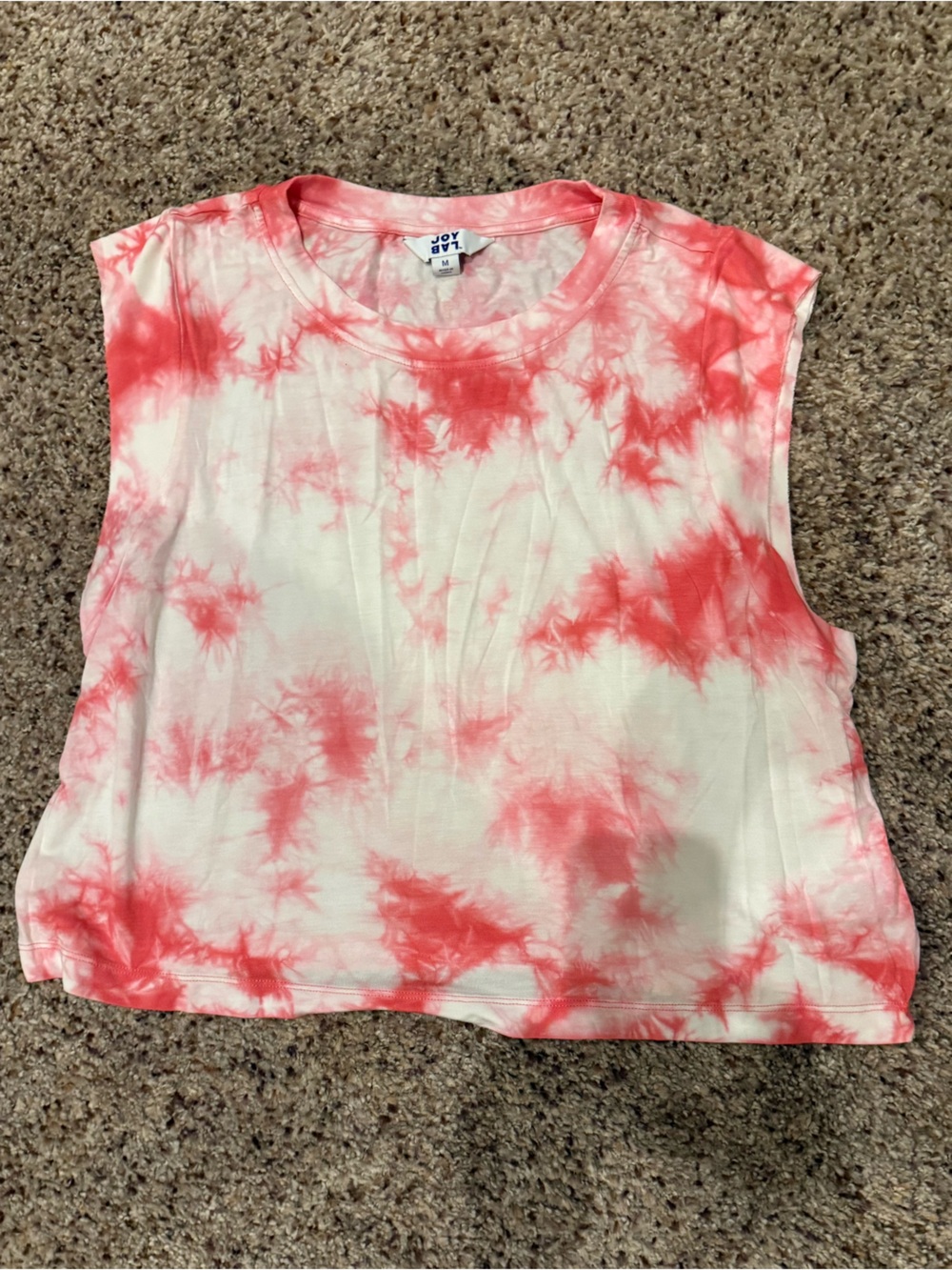 JoyLab Coral Tie-Dye Crop Tank